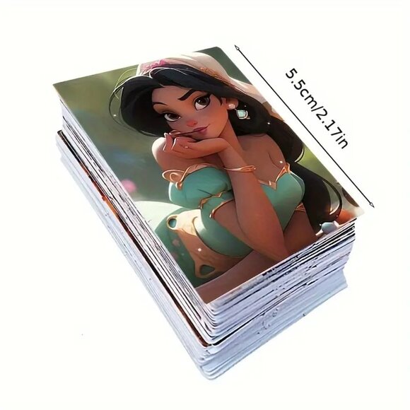 DISNEY Princess Square Trading Card Type Stickers 20 Pieces (SO CUTE!) - Picture 5 of 6